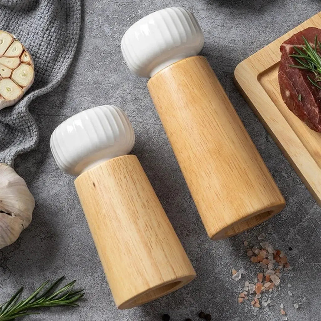 Macina Pepe in Ceramica e Legno Evelyn – Mulino Manuale per Spezie