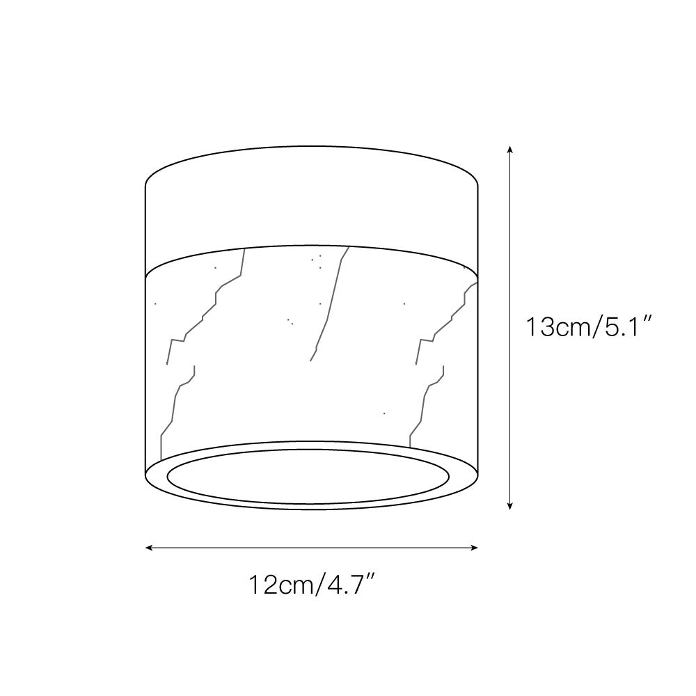 Lampada da soffitto rotonda in marmo Ivinir