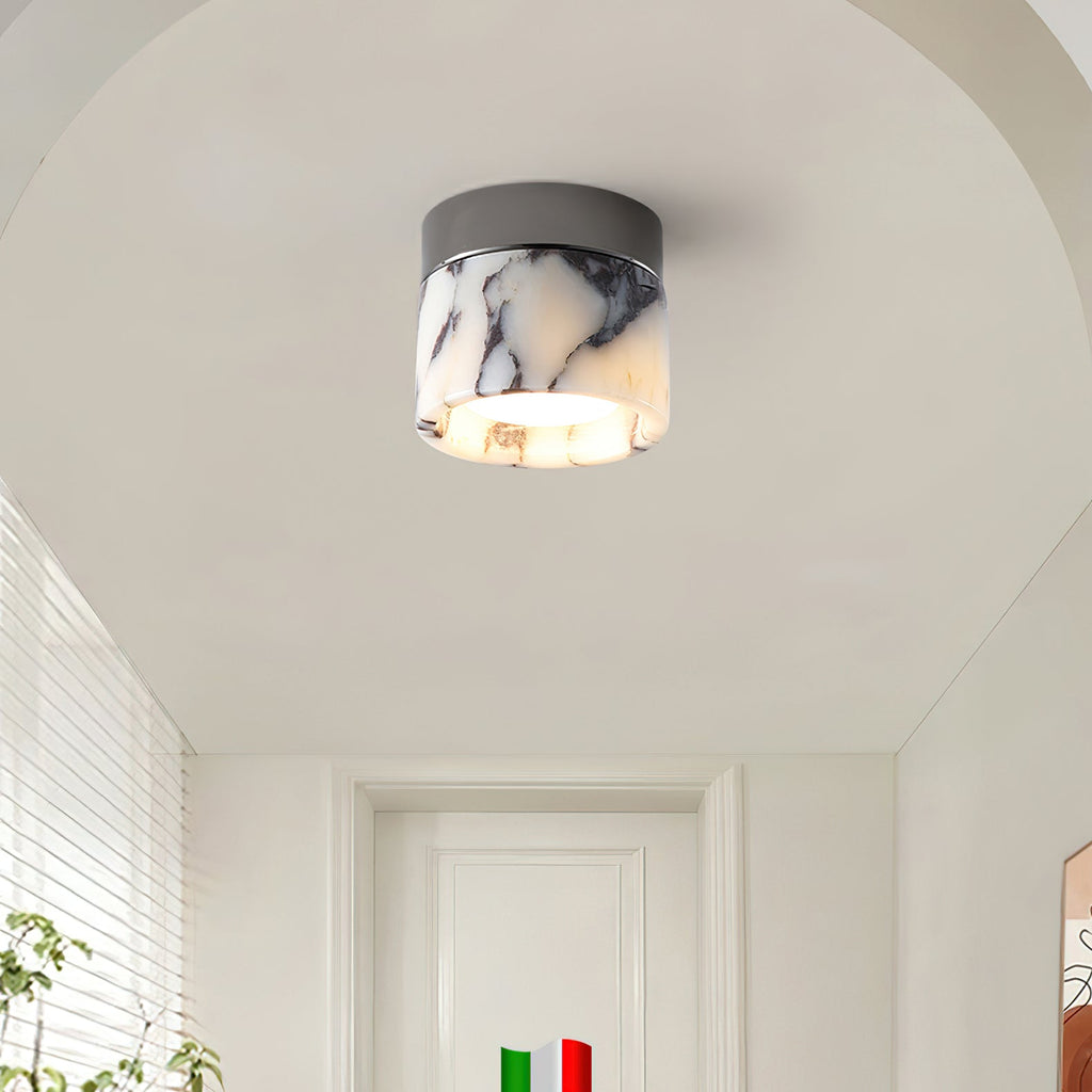 Lampada da soffitto rotonda in marmo Ivinir