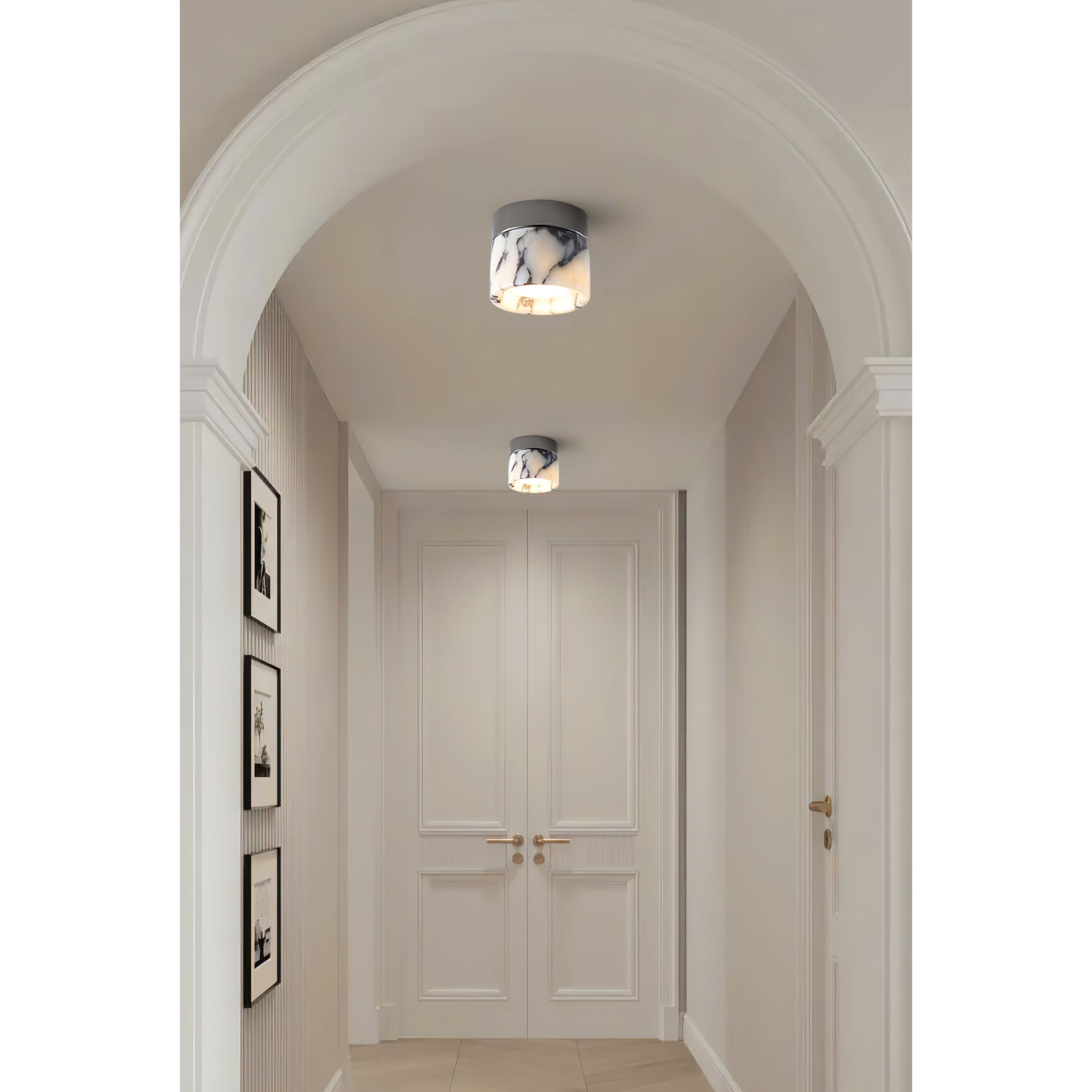 Lampada da soffitto rotonda in marmo Ivinir