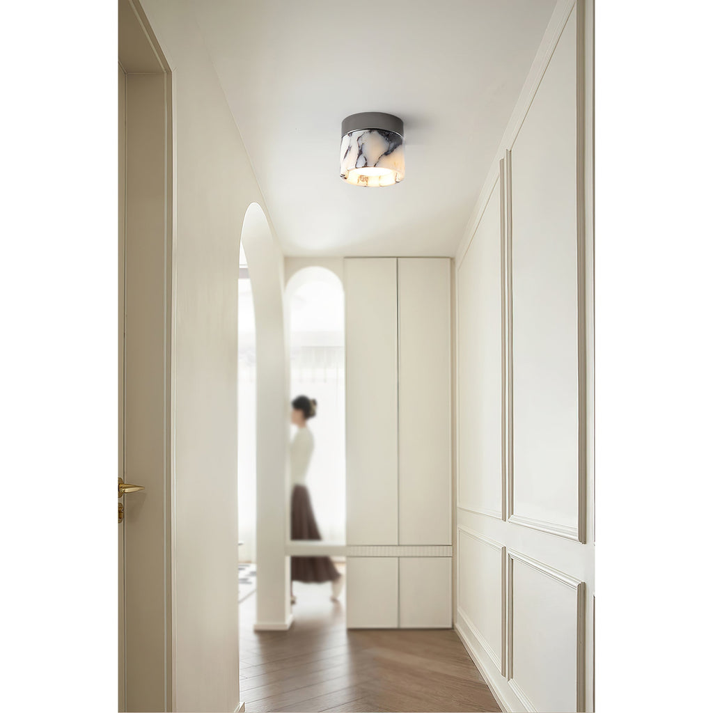 Lampada da soffitto rotonda in marmo Ivinir