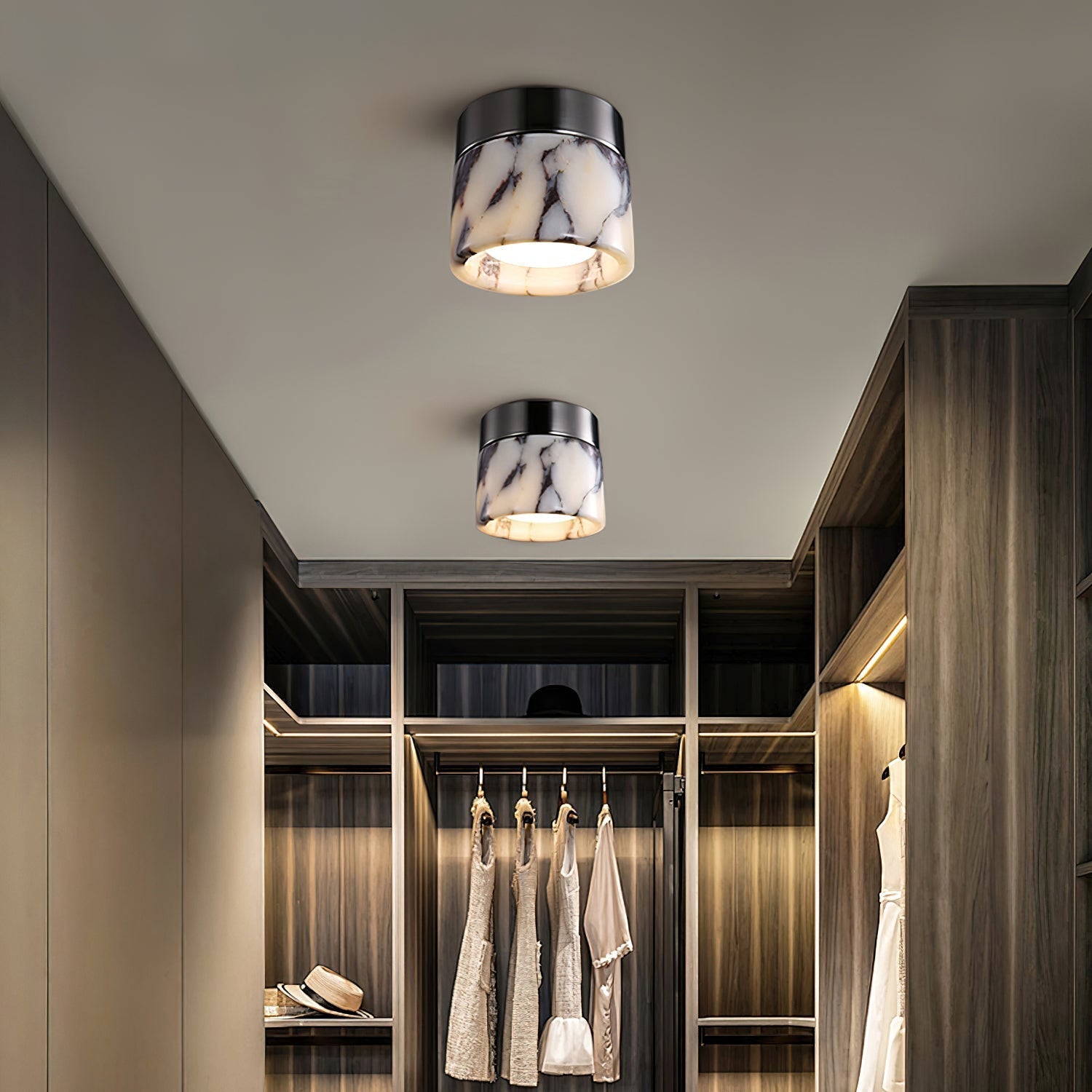Lampada da soffitto rotonda in marmo Ivinir