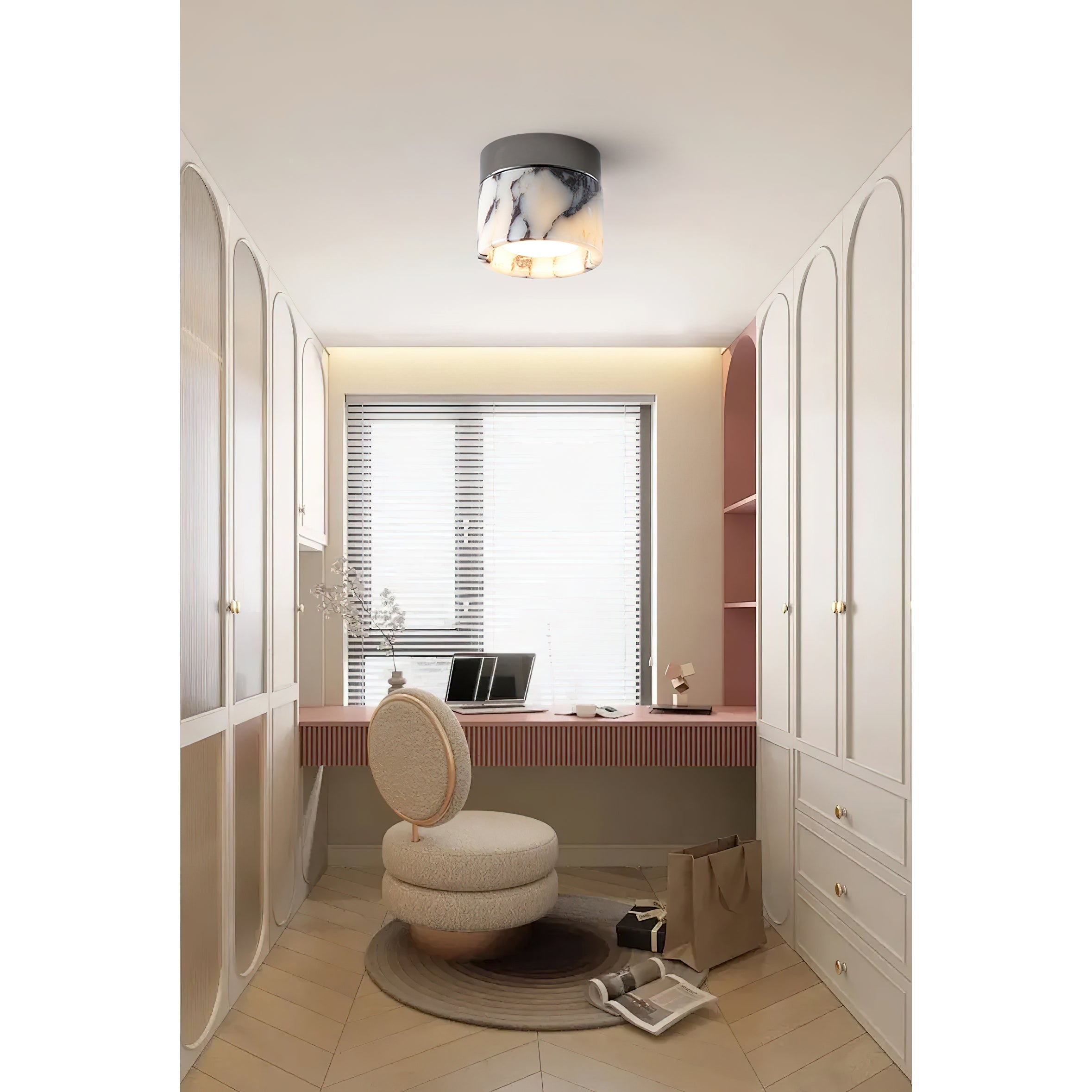 Lampada da soffitto rotonda in marmo Ivinir