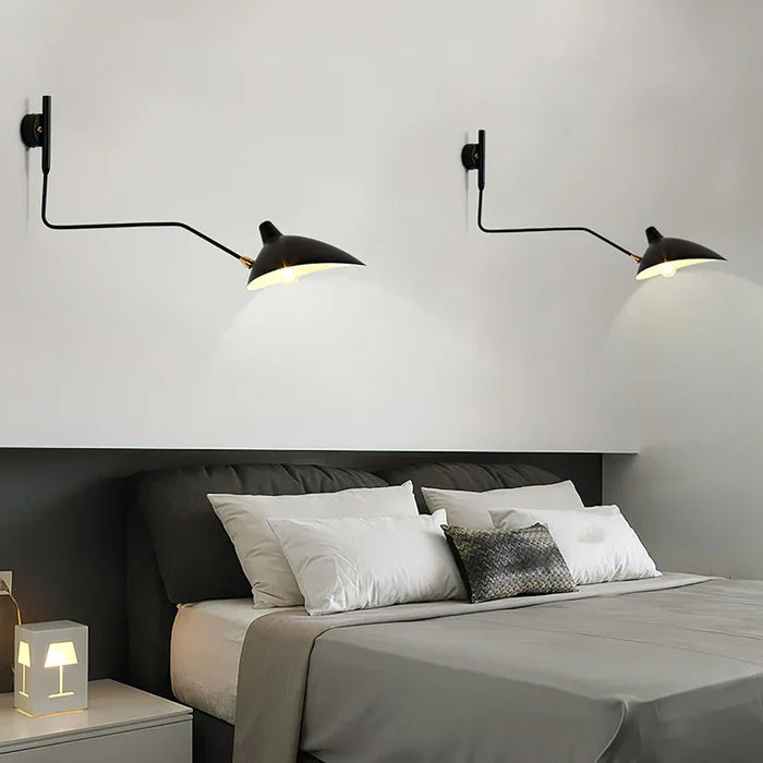 Applique con Braccio Doppio Regolabile per Lettura e Luce d'Accento