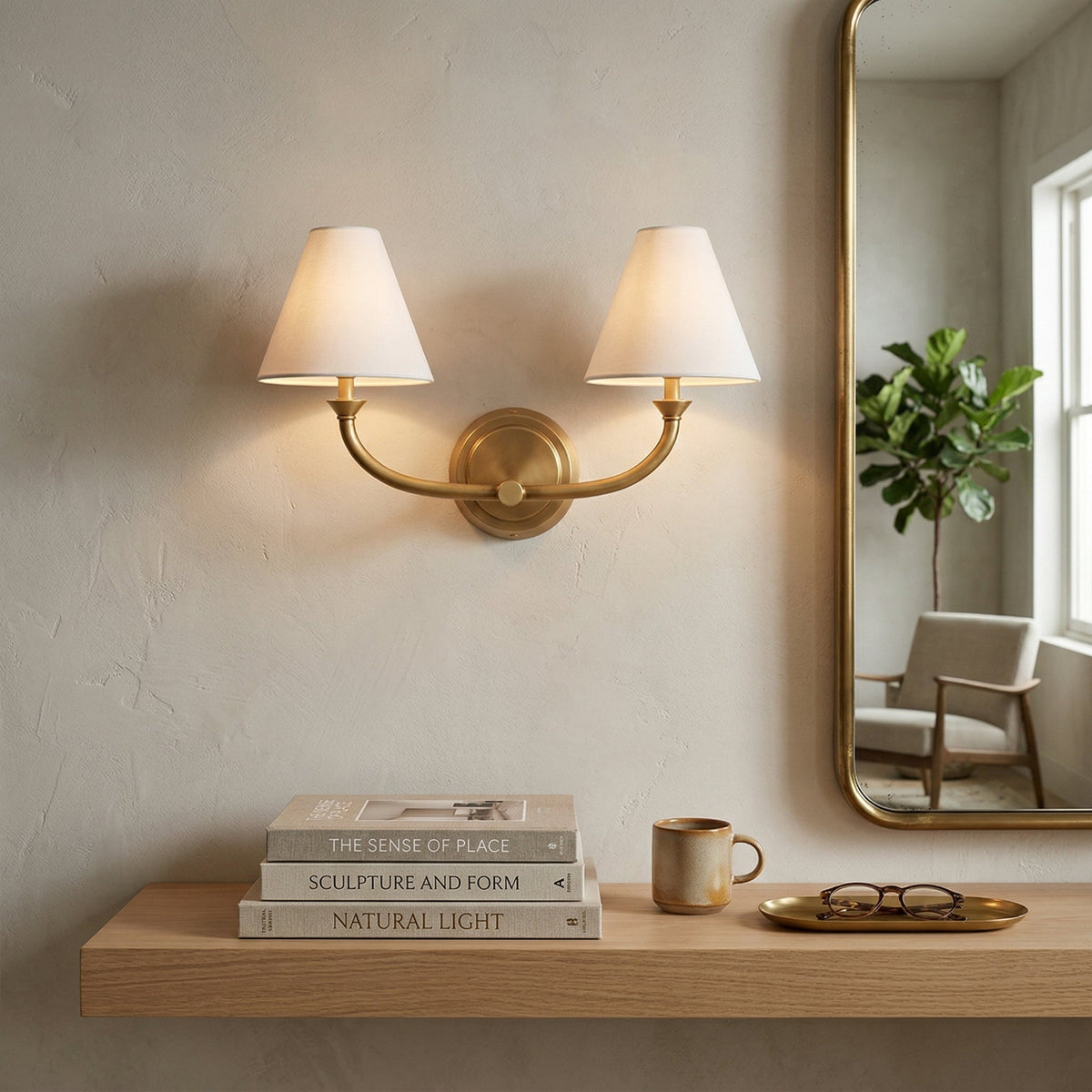 Lampada da Parete Greta in Ottone