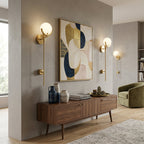 Applique a Muro Globo in Alabastro Crescent-Cradle