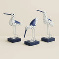 Set di Sculture in Legno di Uccelli Marini