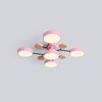 Lampada da soffitto Masmon – Metallo & Acrilico – Verde & Legno – Ø 85/90/94 cm – Design moderno per il soggiorno