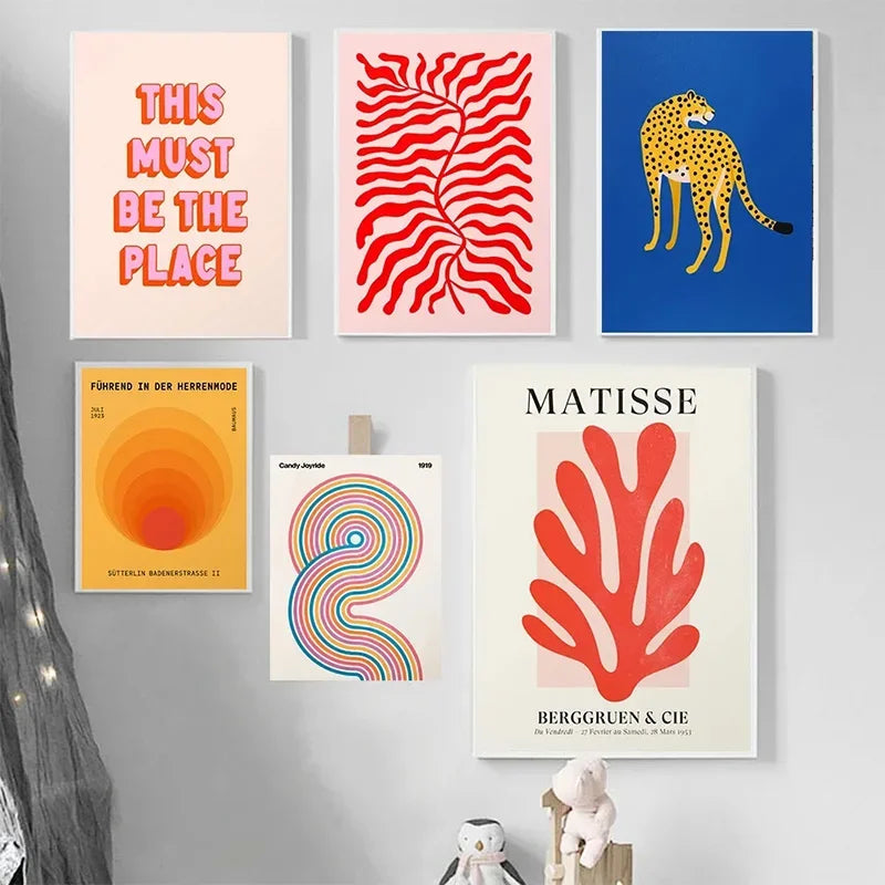 Quadro Matisse – Stampa su tela – Colorato – Verticale – Arte moderna astratta per il soggiorno