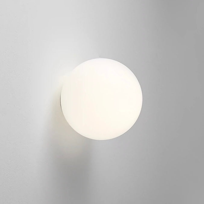 Applique da Parete LED a Globo in Vetro Satinato Moderno 1 Luce