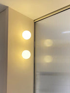 Applique da Parete LED a Globo in Vetro Satinato Moderno 1 Luce