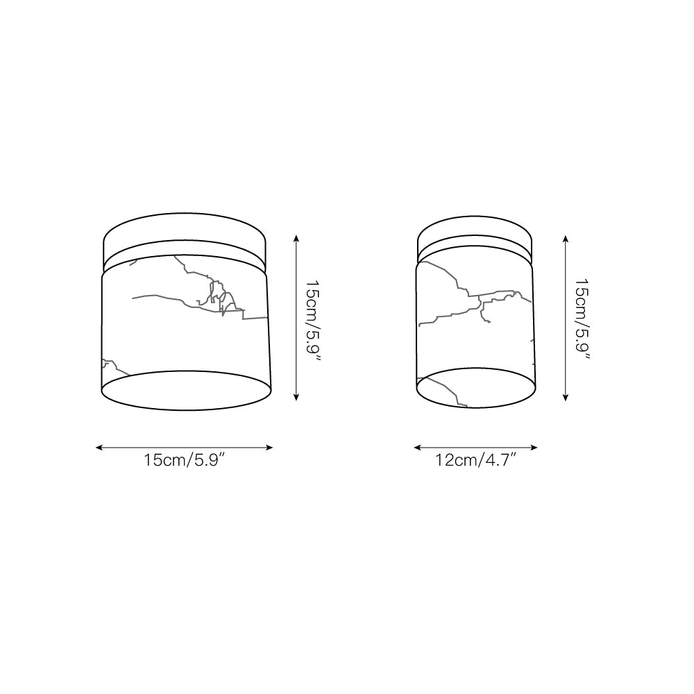 Lampada da soffitto Melange Alabastro