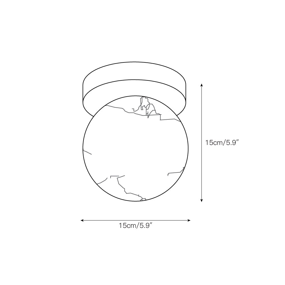 Lampada da soffitto Melange Alabastro