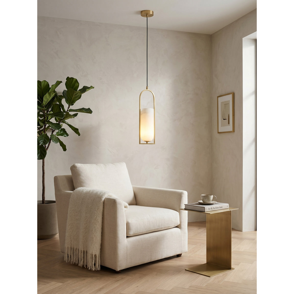 Lampada a sospensione Haven Alabaster