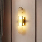 Lampada da Parete Melange – Alabastro & Metallo – Calda – 2 Altezze – Design Moderno per Interni Eleganti