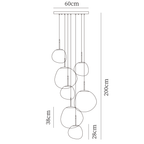 Lampada a sospensione multi-flame | Design scultoreo Melt