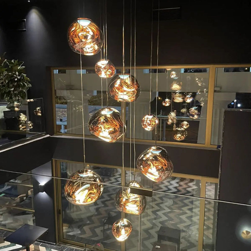 Lampada a sospensione multi-flame | Design scultoreo Melt