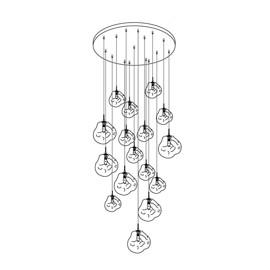 Lampada a sospensione Multi Lava Rotonda
