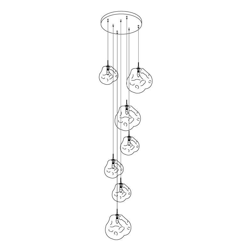 Lampada a sospensione Multi Lava Rotonda