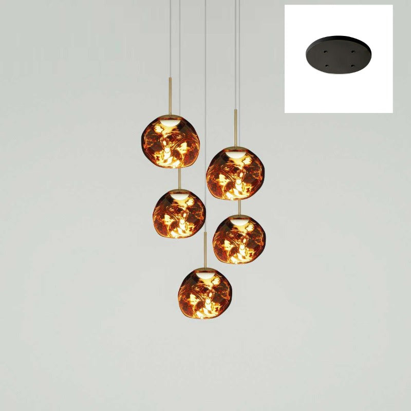 Lampada a sospensione multi-flame | Design scultoreo Melt