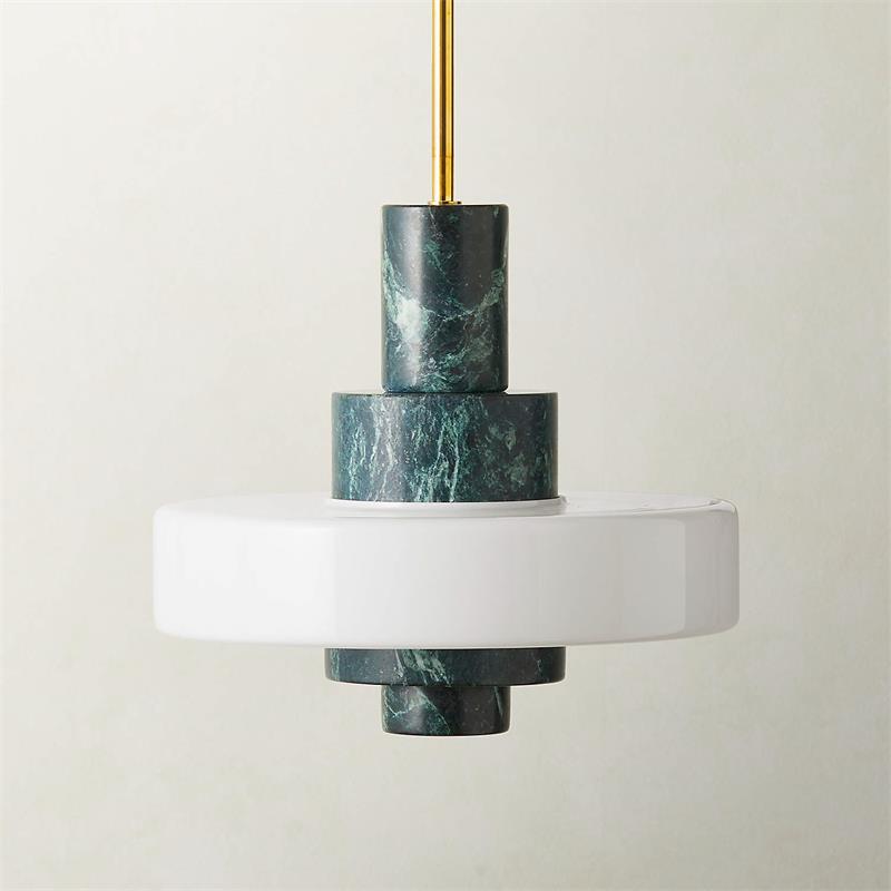 Lampada a Sospensione in Marmo Verde Mercurio