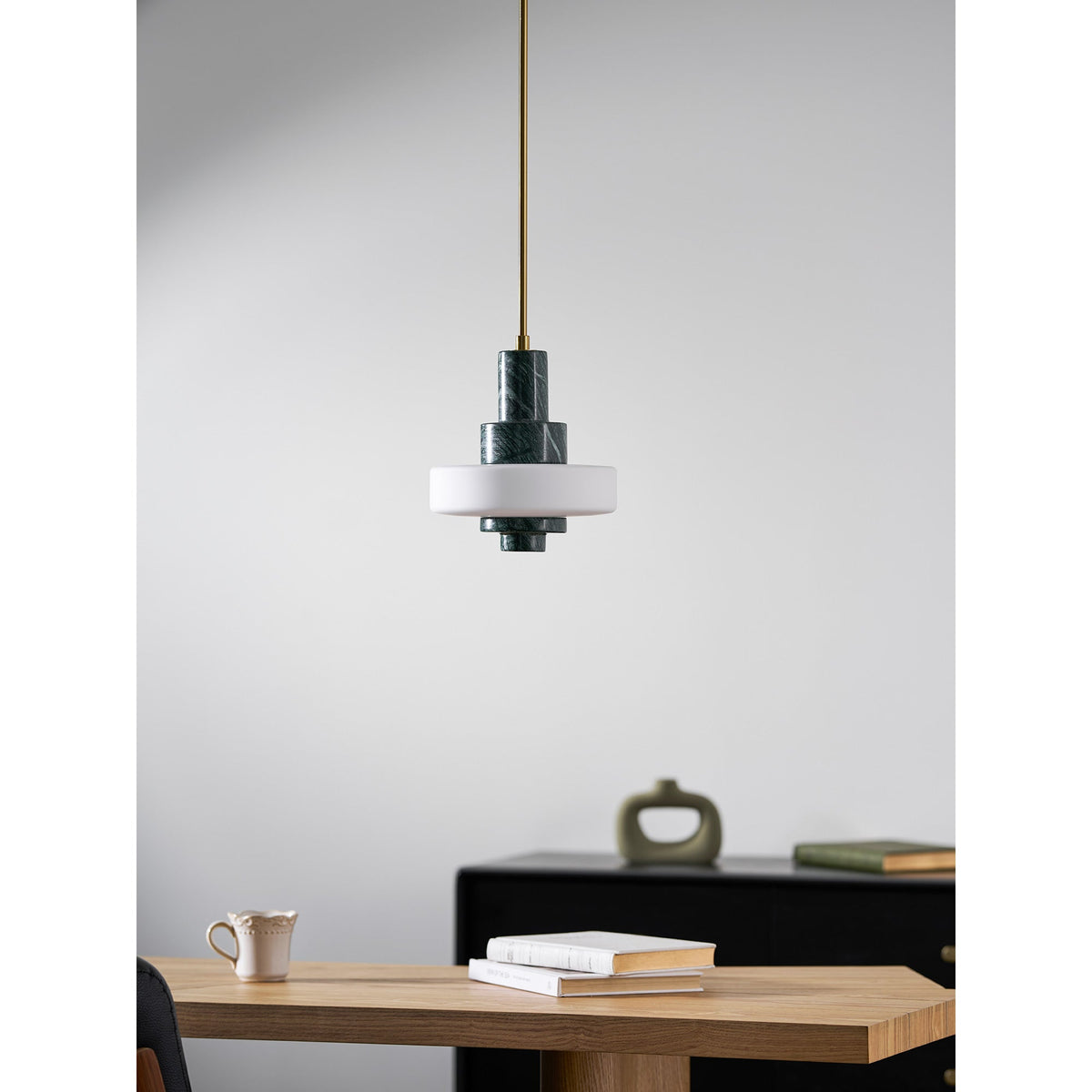 Lampada a Sospensione in Marmo Verde Mercurio