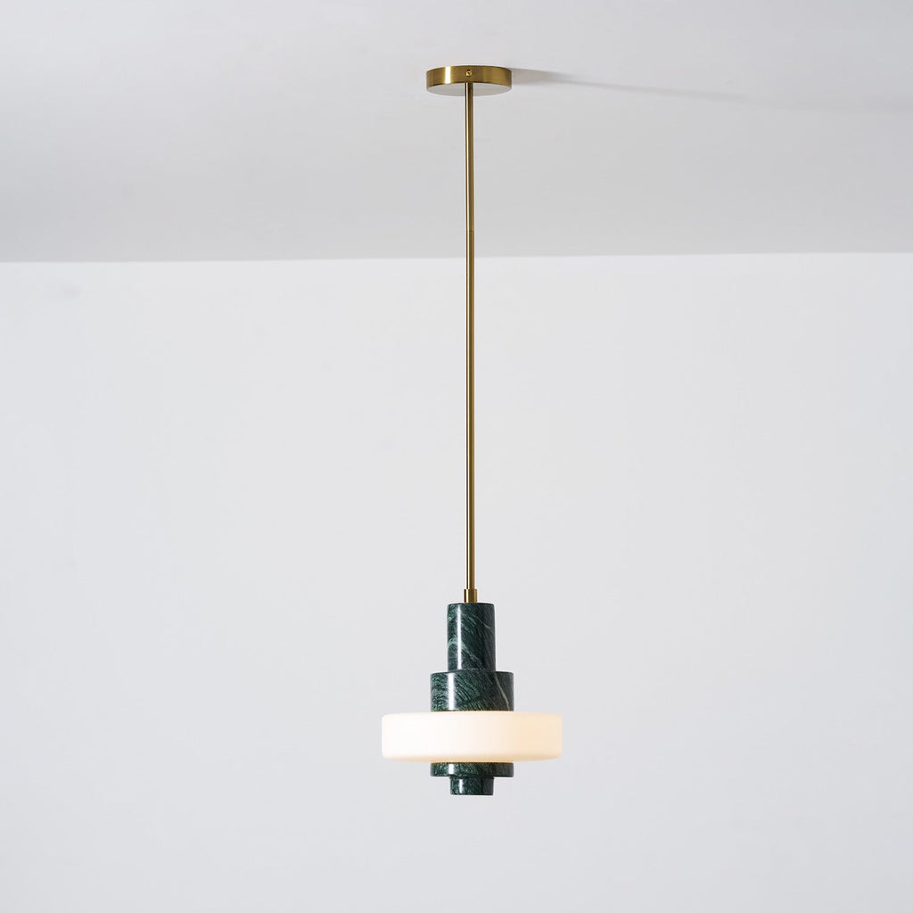 Lampada a Sospensione in Marmo Verde Mercurio