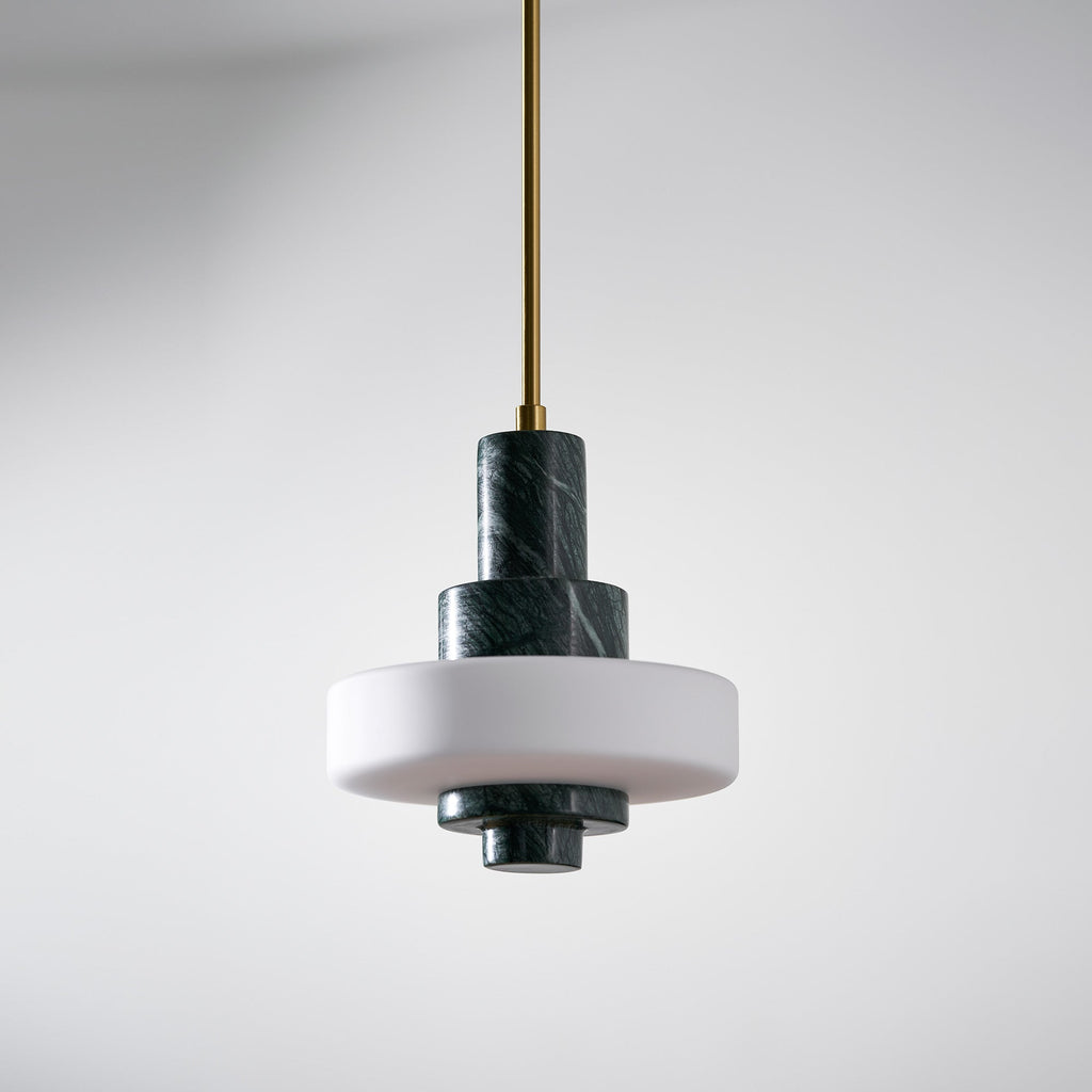 Lampada a Sospensione in Marmo Verde Mercurio