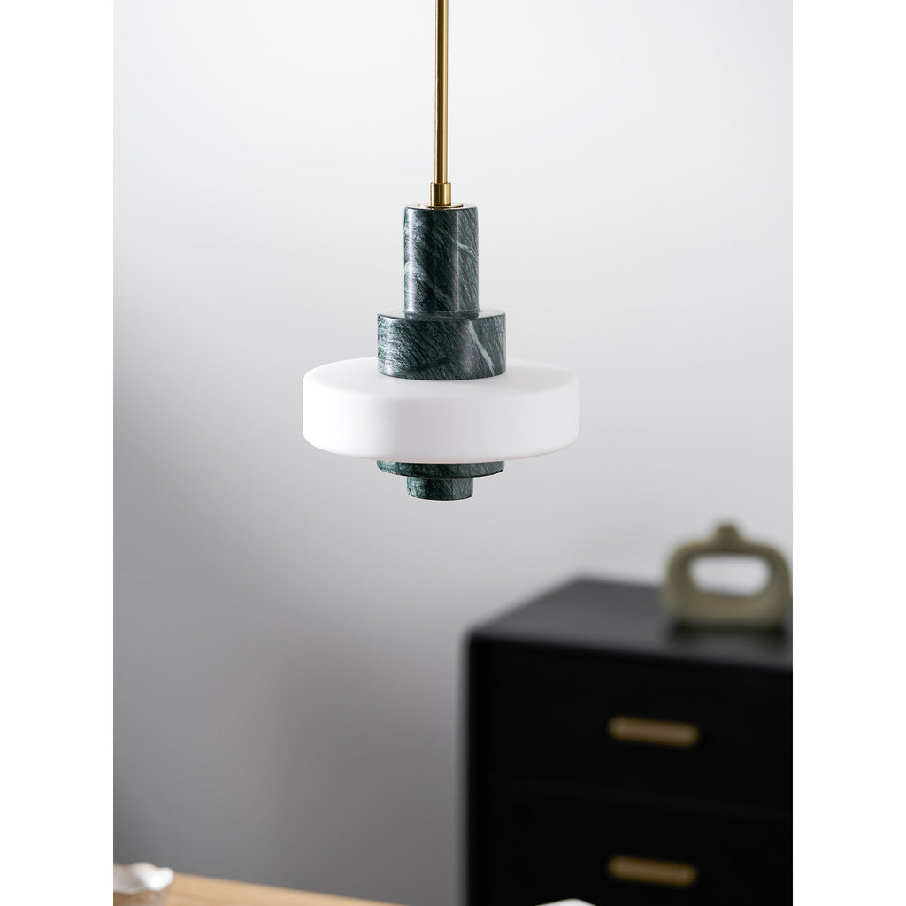 Lampada a Sospensione in Marmo Verde Mercurio