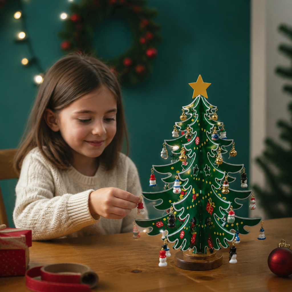 Mini Decorazioni per Albero di Natale Calendario dell'Avvento – 24 Giorni di Sorprese Natalizie