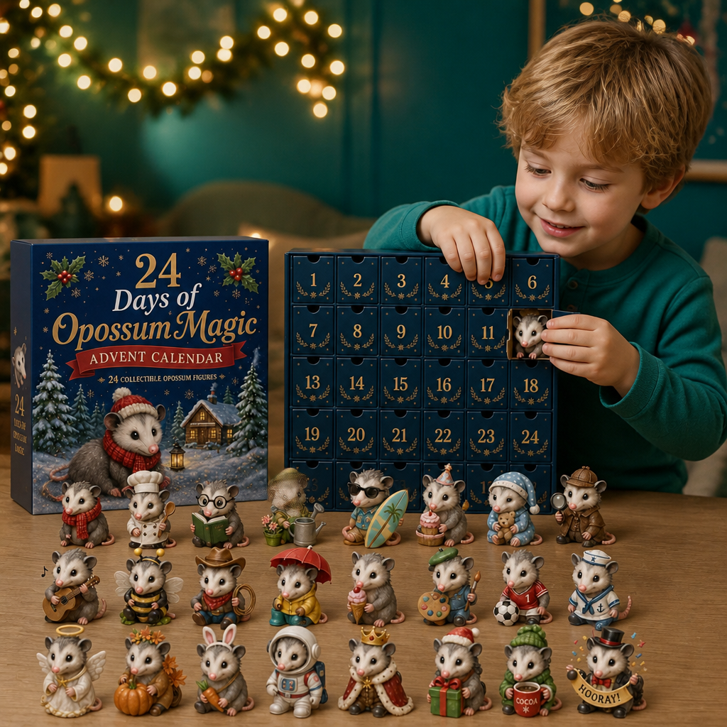 Calendario dell'Avvento Opossum – 24 Giorni di Simpatiche Figure di Opossum