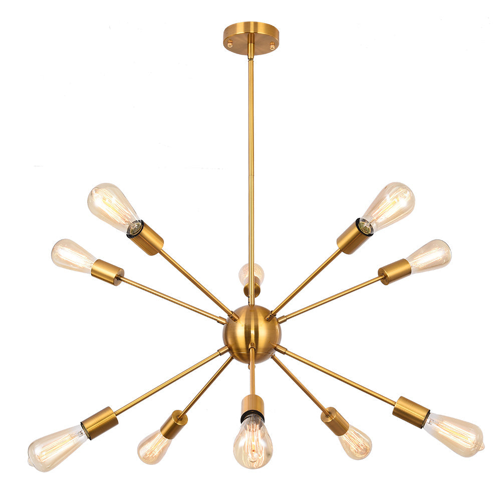 Lampadario Sputnik 10 Luci Mid-Century