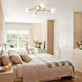 Lampada da soffitto lineare semi flush mount in vetro a sfera Sputnik con 6 luci