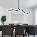 Lampadario Nivero in Vetro a Bolle Lineare