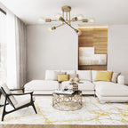 Lampadario Semi Flush Moderno in Ottone Vallin