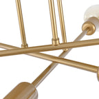 Lampadario Semi Flush Moderno in Ottone Vallin