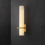 Lampada da Parete Ritta Alabastro Bianco Ottone Cubo Moderno