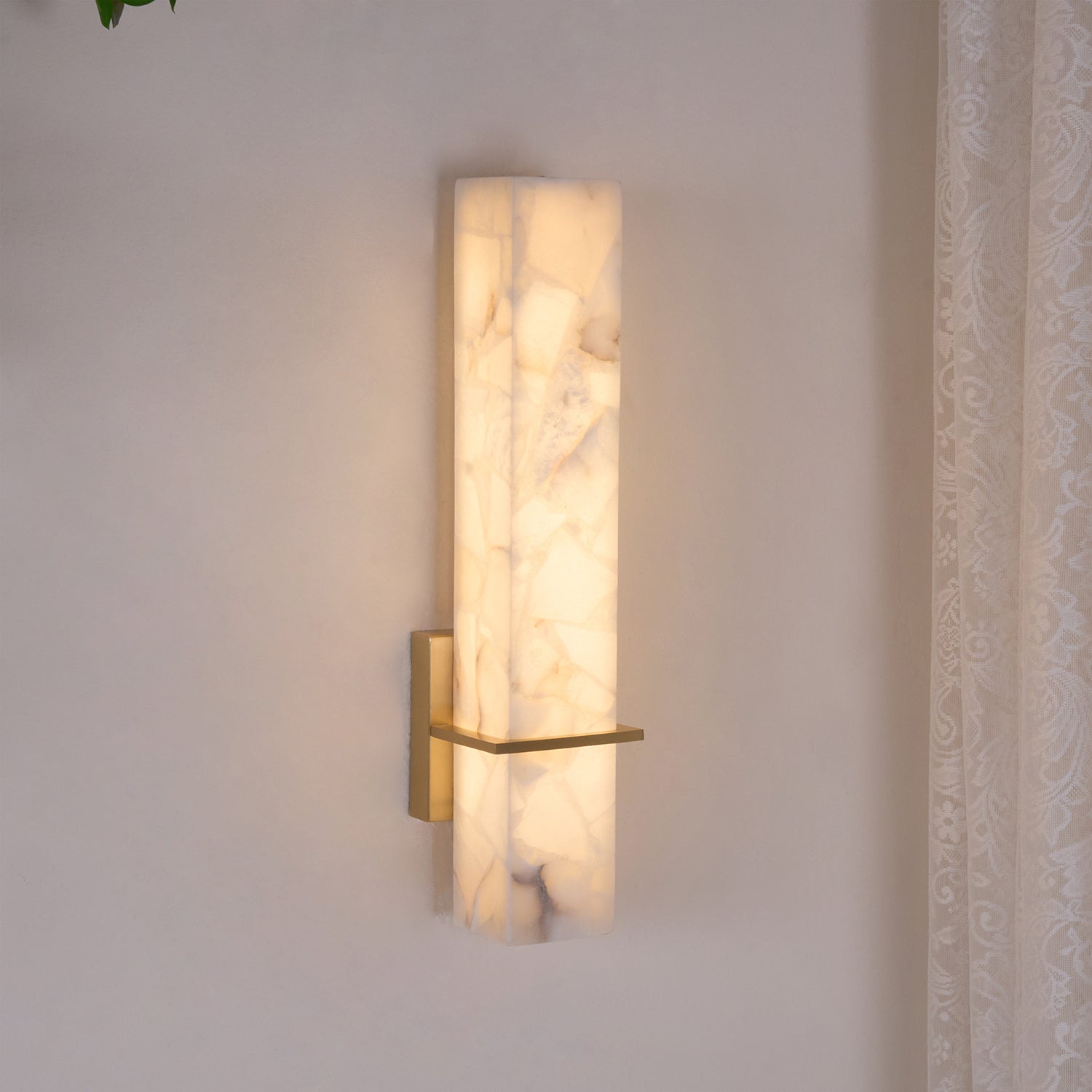 Lampada da Parete Moderna in Alabastro Ottone LED Faretto da Interno