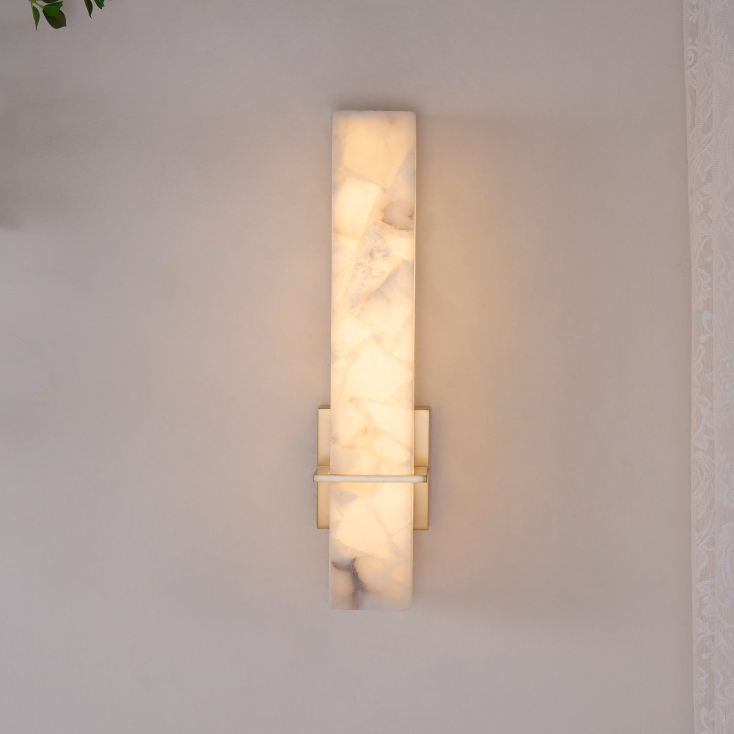 Lampada da Parete Moderna in Alabastro Ottone LED Faretto da Interno