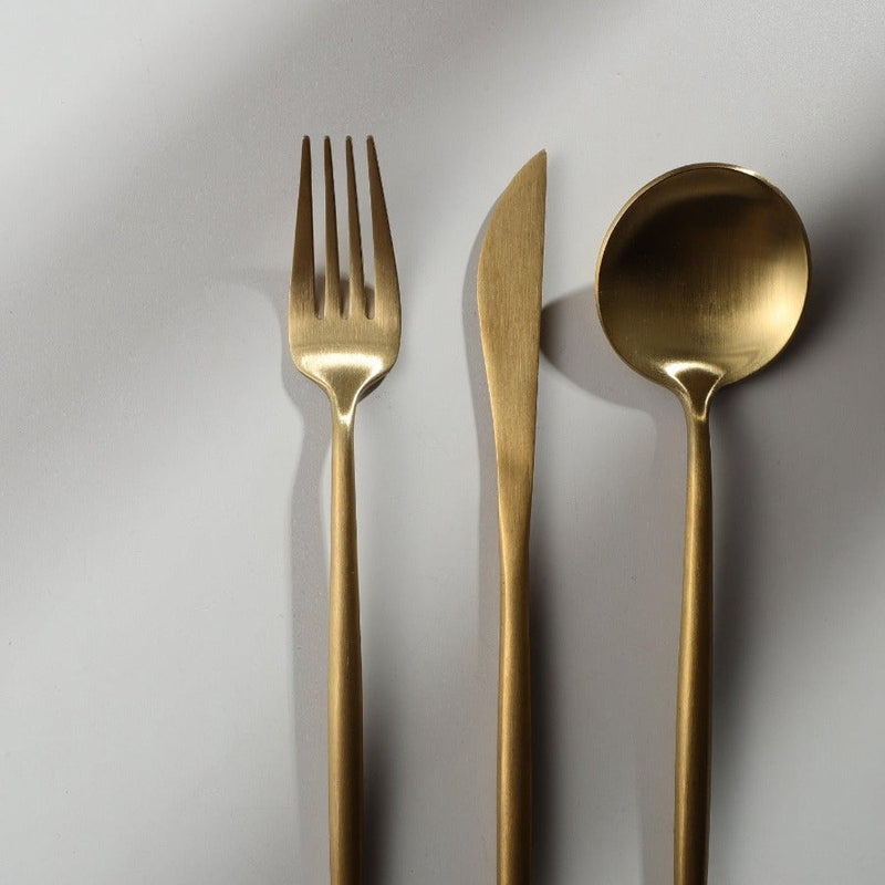 Posate minimaliste in acciaio inossidabile – Eleganza nel design semplice