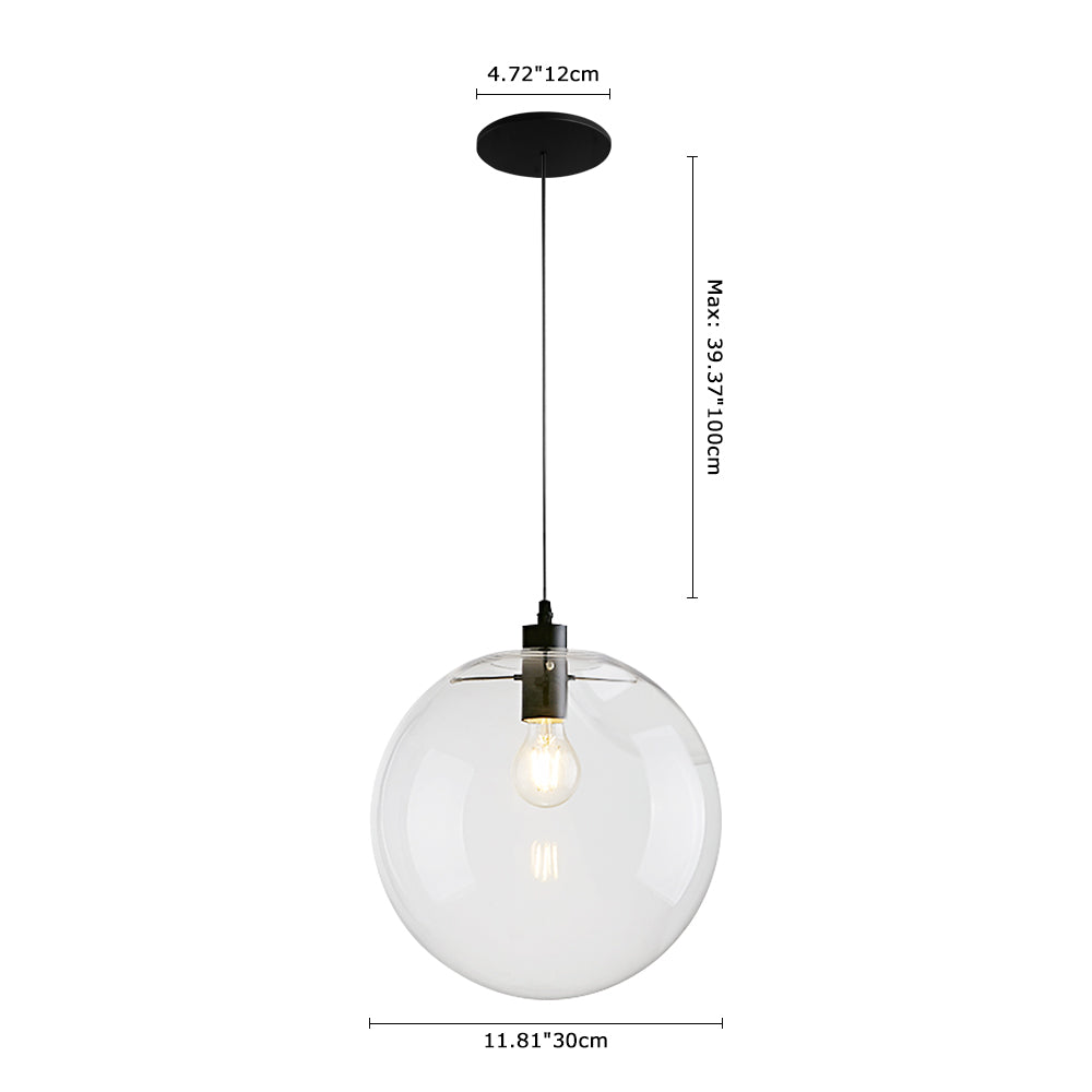 Lampada a sospensione in vetro minimalista Dvalinn