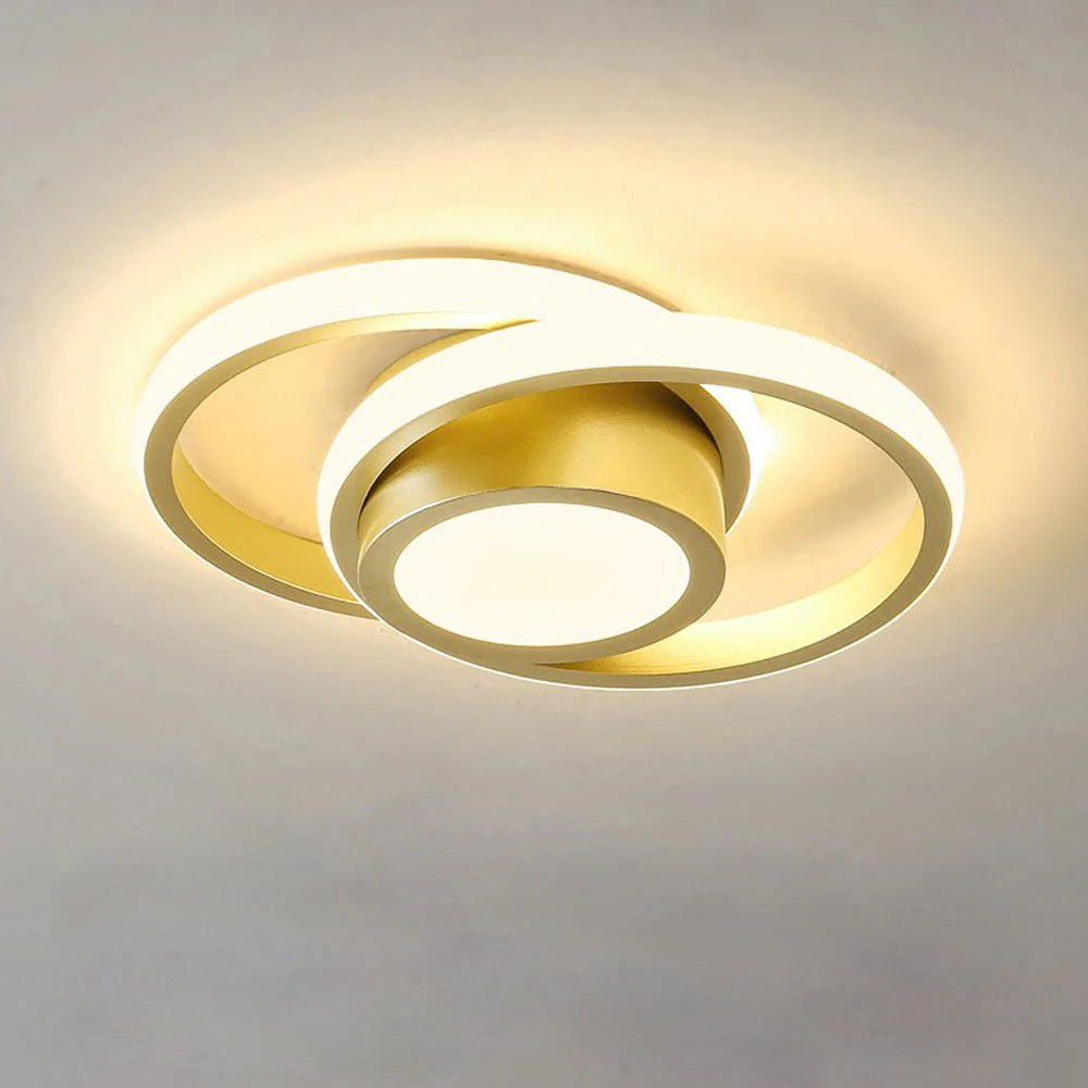 Lampada da soffitto a doppio anello minimalista nordica