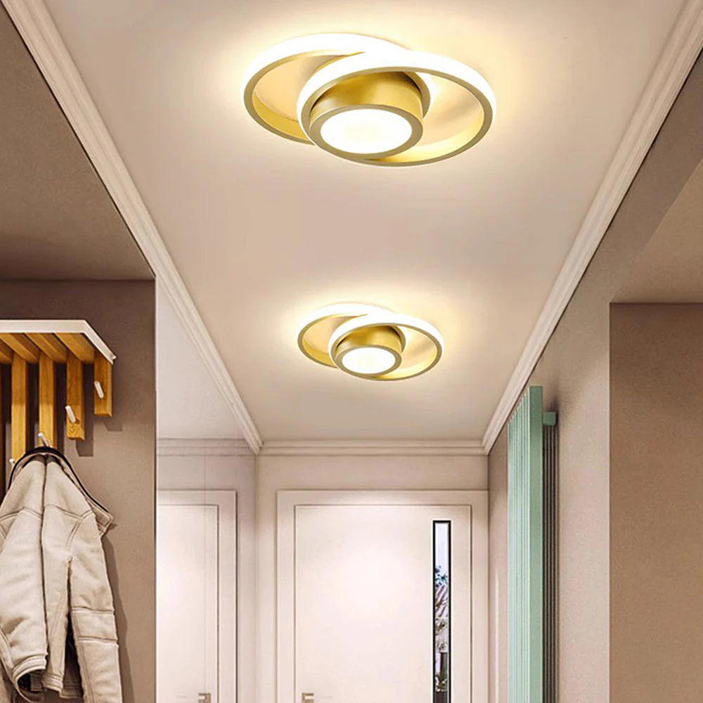 Lampada da soffitto a doppio anello minimalista nordica