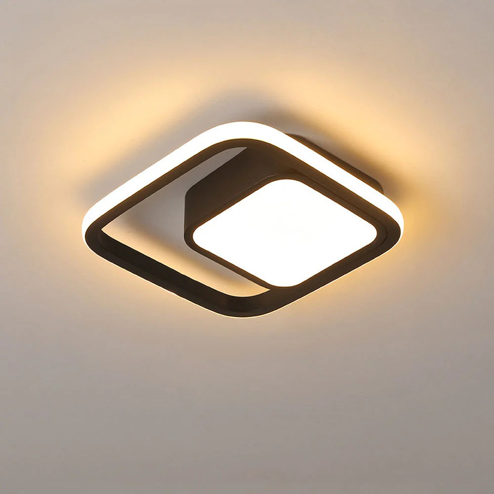 Lampada da soffitto a doppio anello minimalista nordica