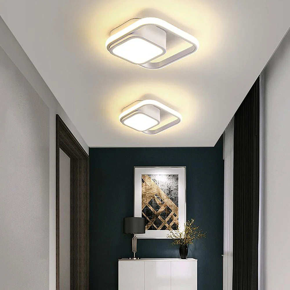 Lampada da soffitto a doppio anello minimalista nordica