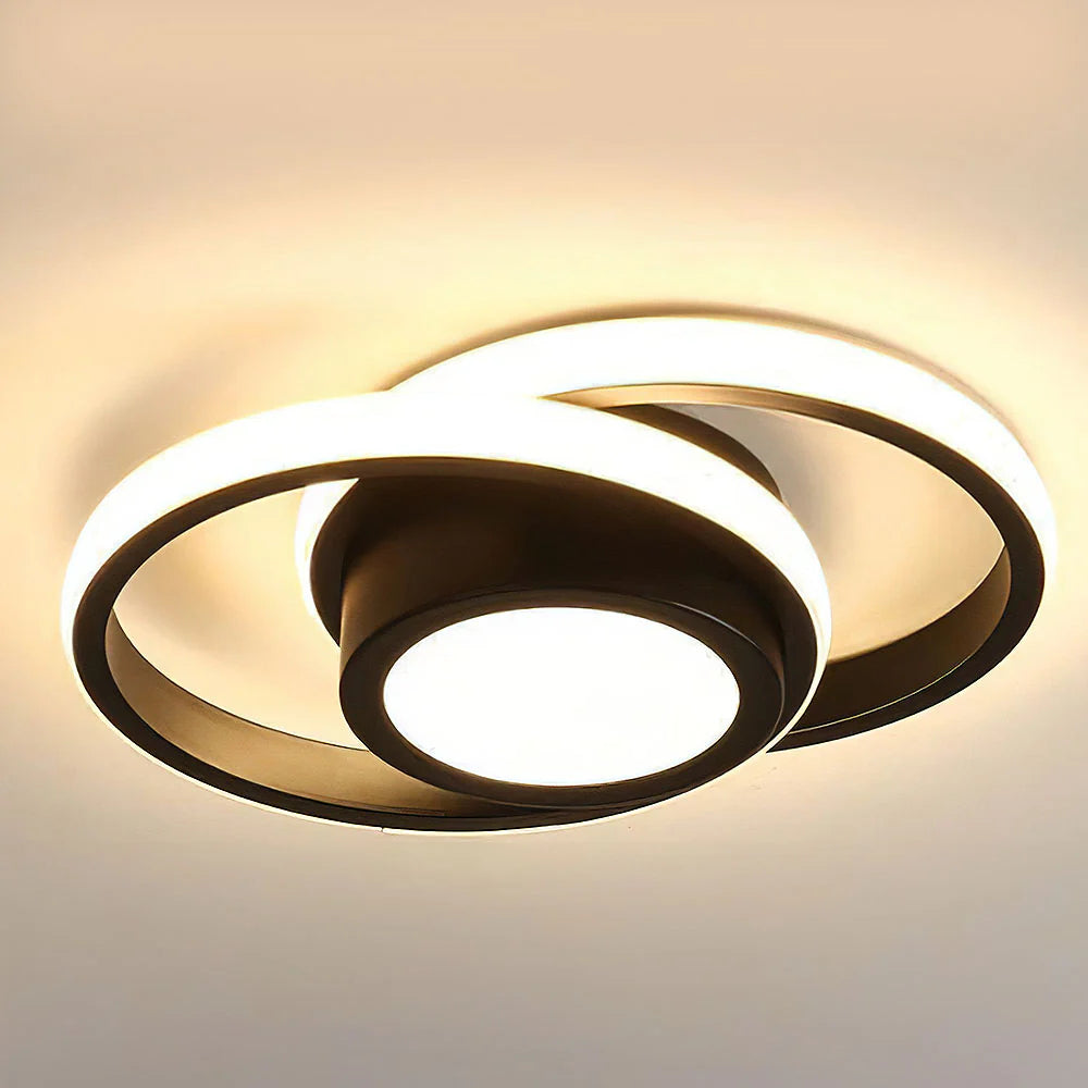 Lampada da soffitto a doppio anello minimalista nordica