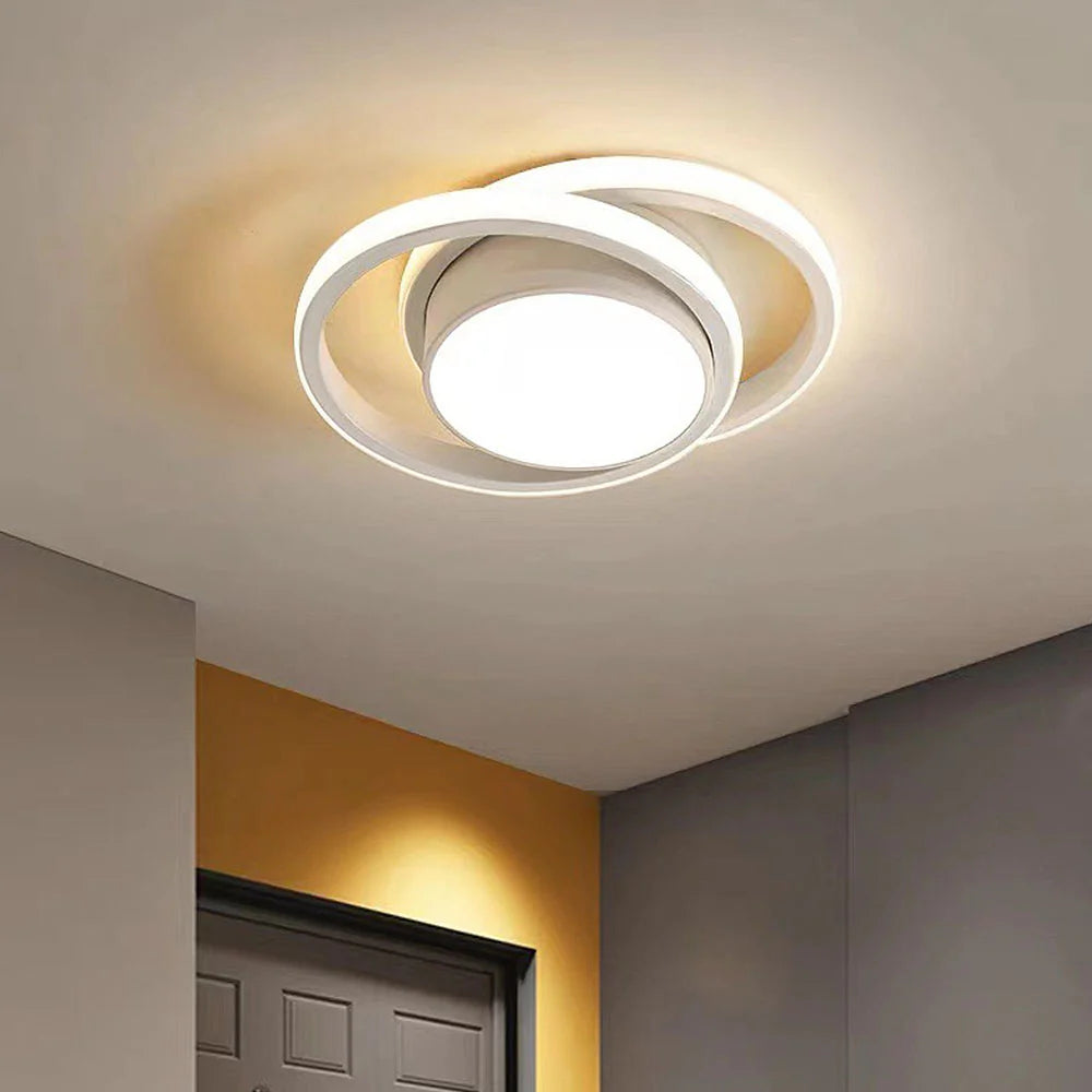 Lampada da soffitto a doppio anello minimalista nordica