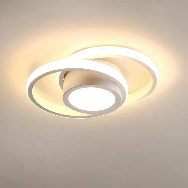 Lampada da soffitto a doppio anello minimalista nordica