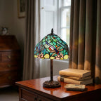 Lampada da Tavolo Tiffany Minster 10" Blu/Verde Libellula