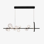 Lustra Lux Lampadario Vetro Bolla Nordico Nero LED